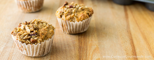 Recette de muffins aux poires et amandes, sans gluten | CurieuseGourmande.com